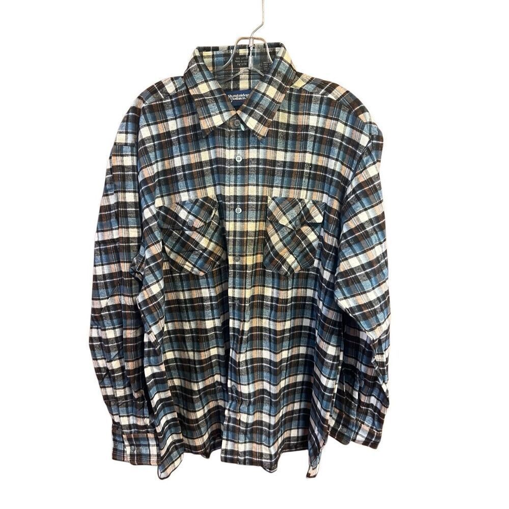 Strawbridge & Clothier   Men’s Cotton Lightweight flannel Shirt Sz XL NWOT